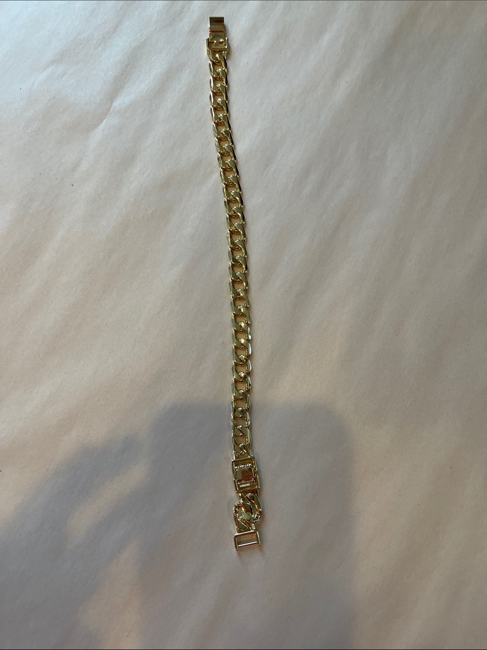 Gold Tone Chain Link Bracelet - Men’s Accessory 11” inch long with extension